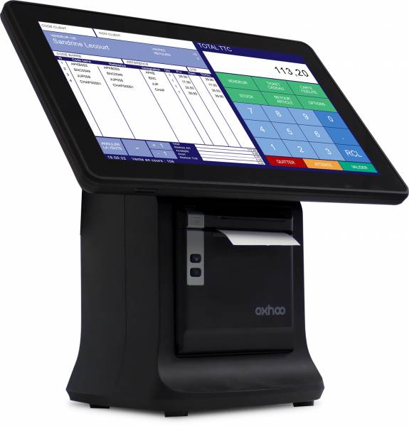 Caisse tactile avec imprimante intégrée ZEO de Oxhoo : la solution pour un gain de place optimisé. Marseille et Bouches du Rhône