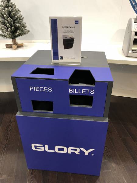Coffre Caradonna pour monnayeur  CI-10 Glory pour assurer une protection supplémentaire en cas de cambriolage